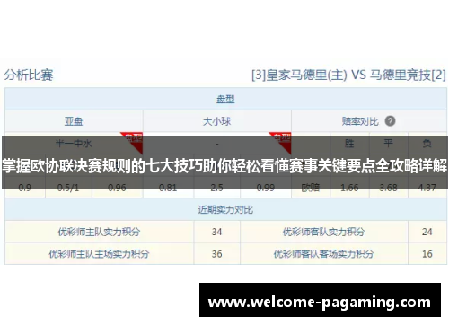 掌握欧协联决赛规则的七大技巧助你轻松看懂赛事关键要点全攻略详解 掌握欧协联决赛规则的七大技巧助你轻松看懂赛事关键要点全攻略详解