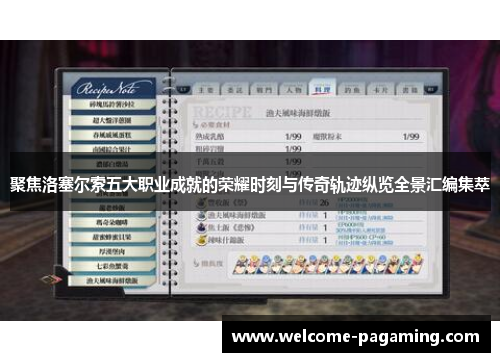 聚焦洛塞尔索五大职业成就的荣耀时刻与传奇轨迹纵览全景汇编集萃